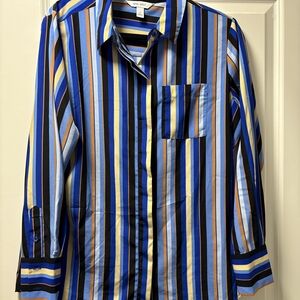 Men's Striped Blue Shirt